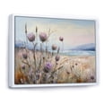 thumbnail image 2 of Designart "Charming Farmhouse Purple Thistle Meadow I" Thistle Floater Framed Wall Decor, 2 of 5