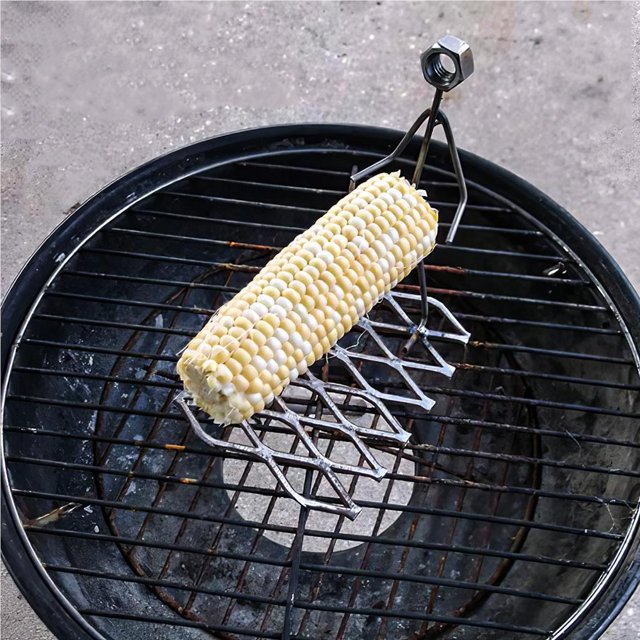 Inteprter Estante para asar Estante para barbacoa único en forma de hombre Soporte para parrilla de acero inoxidable Fácil de limpiar Soporte para Cocina y Comedor 1 personas Inteprter HA026075-02