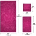 thumbnail image 2 of Coolnut 3 PCS Towel Dark Red Flowers Cotton Bath Towel Set (1 Bath Towel, 1 Hand Towel, 1 Washcloth) for Bathroom, Super Soft and Quick Dry Towels, 2 of 6