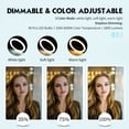 thumbnail image 3 of 12 inch LED Ring Light,Stepless Dimmable LED Ring Light with Cell Phone Holder for Smartphone, Live Stream,Makeup,YouTube Video,3 Color Settings-White,Warm,Yellow, 3 of 7