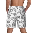 thumbnail image 4 of Daiia Hand Drawn Turtle Mens Swim Trunks Swim Shorts Quick Dry Swim Shorts with Mesh Lining Pockets-Medium, 4 of 9