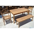 thumbnail image 2 of Northlight 4pc Acacia Wood Outdoor Patio Dining Set 63" - Brown, 2 of 4