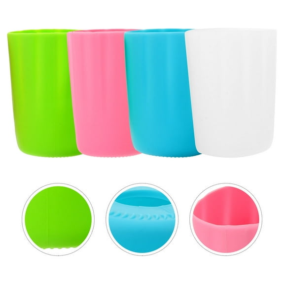WHAMVOX Silicone Bottle Cover for Glass Milk Bottle Useful and Safe Protective Sleeve Assorted Color Fits Most Sizes