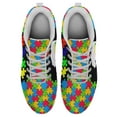 thumbnail image 2 of Autism Shoes Women Men Running Sneakers Autism Awareness Puzzle Print Tennis Walking Shoes White Size 10, 2 of 5