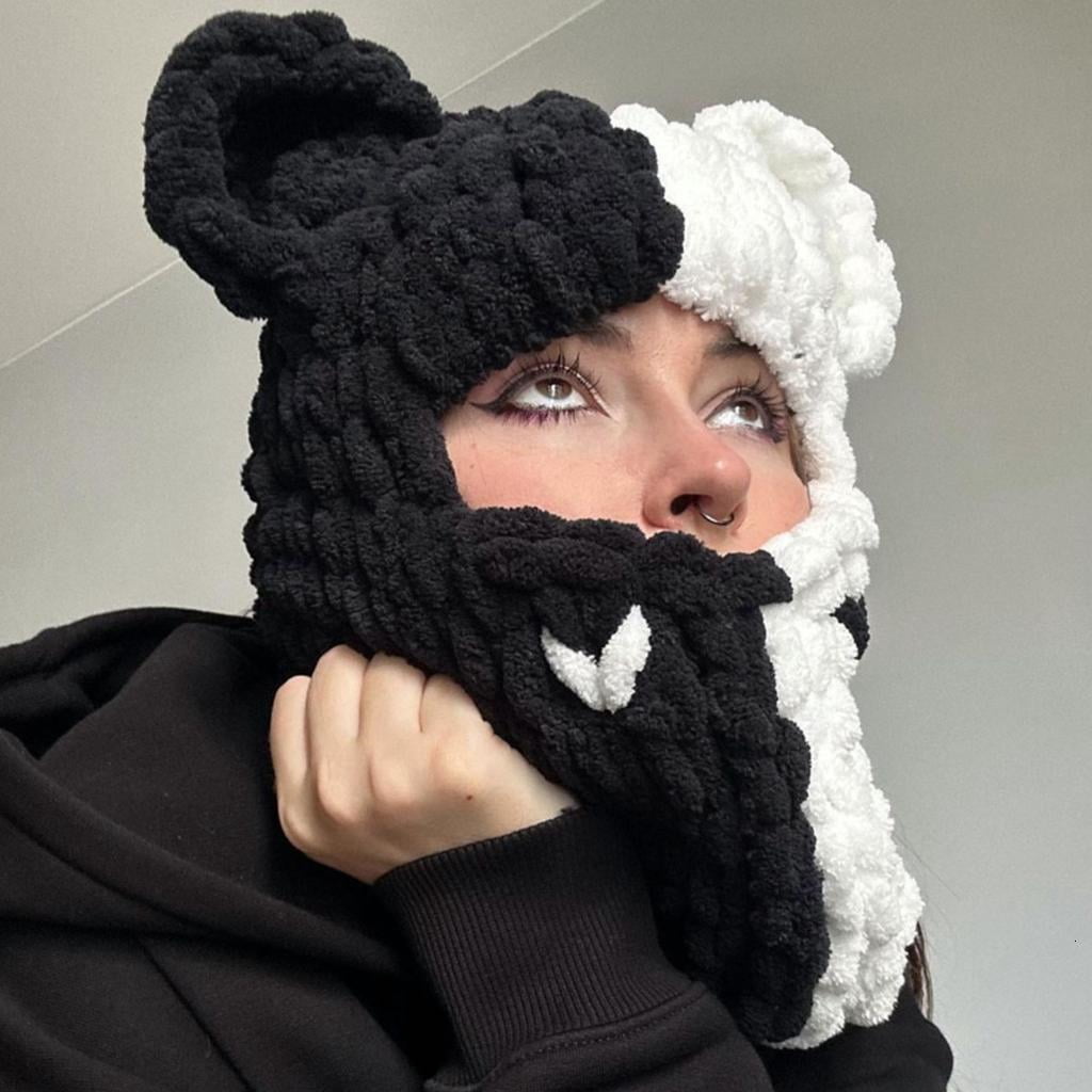 Winter Ski Warm Knitted for Men Womens Windproof Face Cover for Outdoor Party