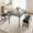 grey, variant on 4-Person Dining Set,Kitchen Table with 2 Upholstered Benches & Storage - Metal and Wood for Small Spaces, Black
