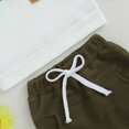 thumbnail image 6 of HCNTES Baby Boy Winter Clothes Baby Outfits Boy Fall 6 12 18 24 Months 2T 3T Boy Clothes Waffle-knit Color-blocked Trendy Pocket Sweatshirt Hoodie Drawstring Trousers Pants Suit, 6 of 7