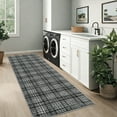 thumbnail image 3 of Haperlare Modern Plaid Runner Rug 2'x8' Washable Rugs, Non Slip Kitchen Rugs Ultra Soft Bedroom Rug Stain Resistant Carpet for Entryway Laundry, Gray, 3 of 8