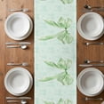 thumbnail image 4 of Table Runner 90 Inches Long for Kitchen Dining, Green Bow Dresser Scarf Farmhouse, Dining Table Decorations for Wedding/Parties, Cute Bowknot Minimalist Solid Color 13 x 90 In, 4 of 8