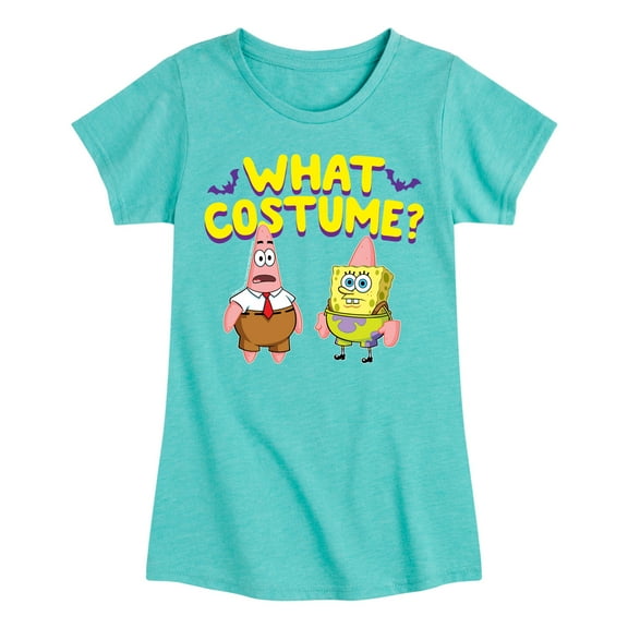 SpongeBob SquarePants - What Costume - Girls Fitted Short Sleeve Tee