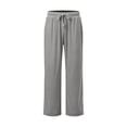 thumbnail image 4 of Men's Velvet Plush Warm Pajama Pants Fluffy Soft Sleepwear Solid Color Homewear Grey M, 4 of 5