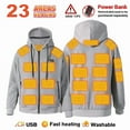 thumbnail image 2 of Zedker Heated Hoodie for Men Women Electric Heating Sweatshirt Unisex Outdoor Warm Winter Thermal Pullover Sweater Jackets, 2 of 9