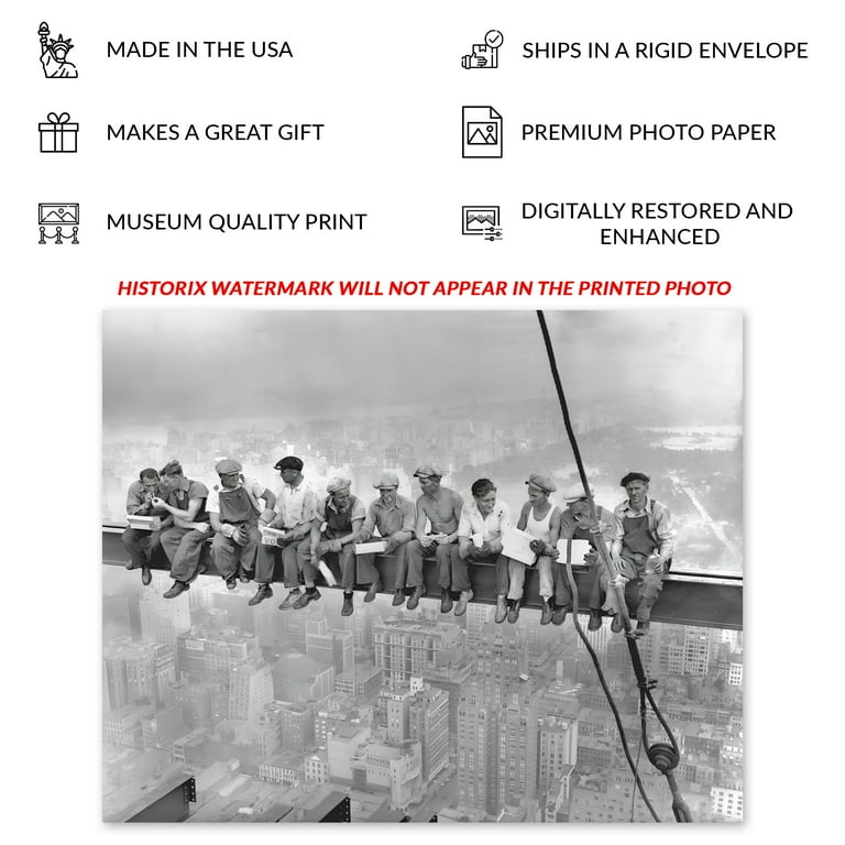 HISTORIX Vintage 1932 Lunch Atop A Skyscraper Photo Print