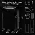 thumbnail image 6 of TURBRO 14,000 BTU Smart WiFi Portable Air Conditioner, Powerful Cooling up to 600 Sq ft, 3 in 1 Functions with Backlit Remote, Supports Alexa Voice Control, Easy Installation, Greenland Series, Black, 6 of 7