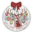 thumbnail image 5 of Designocracy 933118H 18 x 18 in. Welcome Christmas Front Door Wooden Porch Welcome Sign Christmas Decor, 5 of 11