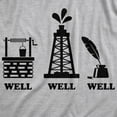 thumbnail image 2 of Womens Well Well Well T Shirt Funny Water Oil Ink Play On Words Tee for Ladies Womens Graphic Tees, 2 of 9