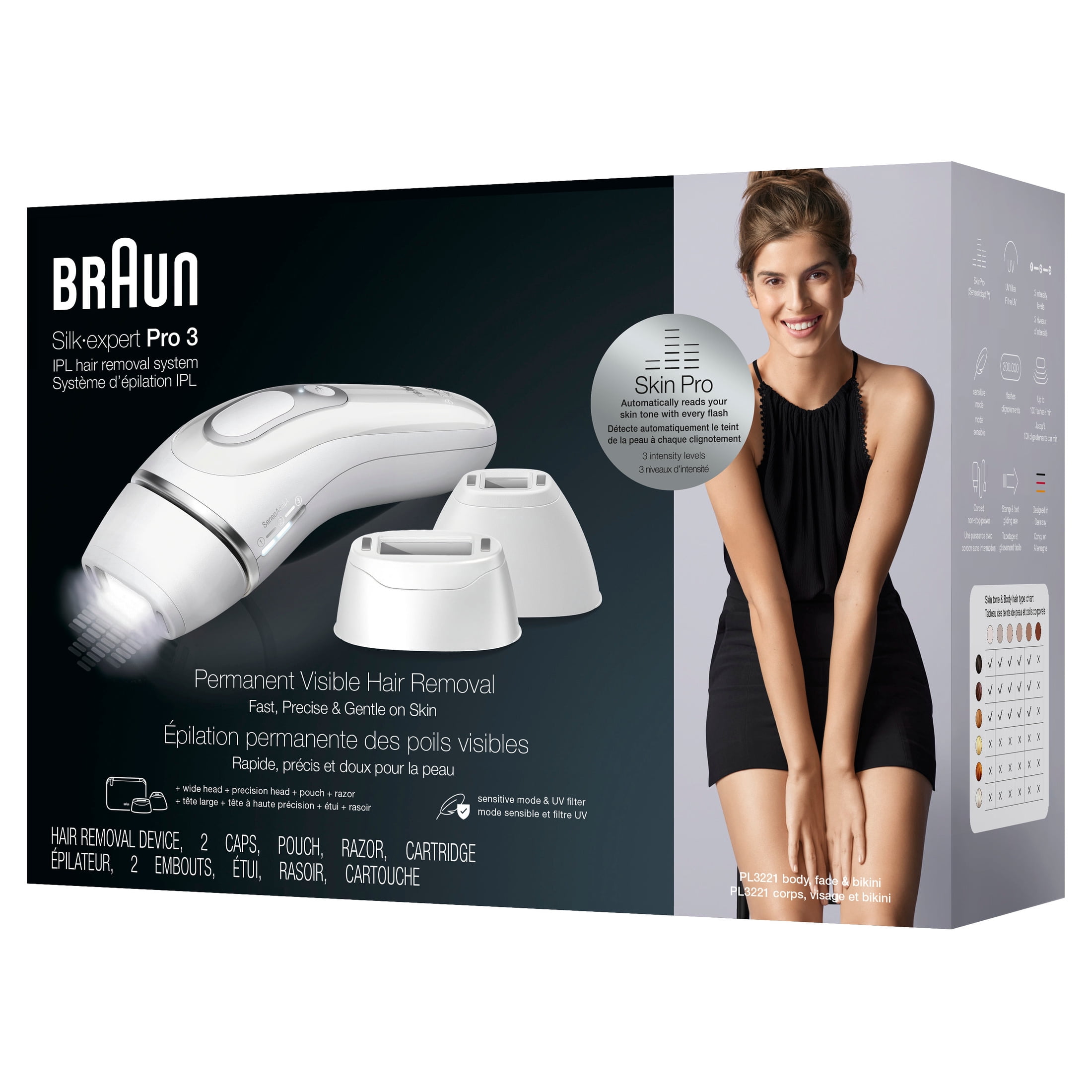 BRAUN silk・expert Pro3 Braun Silk·expert Pro 3 IPL, PL3221 - Walmart.com