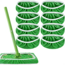 HBBKVI 8 Pcs Mop Pads, 18" Household Mop Head, Microfiber Mop Padsfor Floor Cleaning Wet Dry Use, Reusable & Washable Mopping Pads