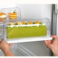 thumbnail image 4 of Clear Cake Roll Storage Box - Airtight Food-Grade Plastic Dessert Container, Refrigerator Safe, Portable & Multi-Use for Pastries/Snacks, 13.7x5.9x5.9 Inches, 4 of 8