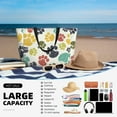 thumbnail image 5 of PISONIC Large Beach Travel Bag for Women, Cute Colorful Dog Paw Printed Waterproof Sandproof Tote Bag with Zipper for Beach Vacation Travel Gym, 5 of 7