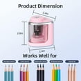 thumbnail image 2 of Electric Pencil Sharpener, SUWU Automatic Sharpener Fit for No.2 and 6-8 mm Pencils, Electric Sharpener with Auto Stop - Black, 2 of 7