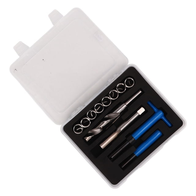 Acouto Thread Repair Kit High Speed Steel Thread Helical Coil Repair Insert Tool Set For Restoring Worn Threads