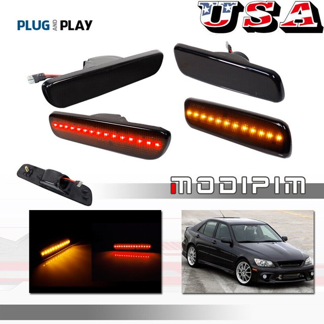 4 Pcs Feu de Signalisation Avant+arrière Rouge Ambre 2000-2005 pour Lexus IS300-