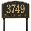 Cape Charles 2-Line Standard Lawn Plaque in Black and Gold