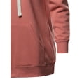 thumbnail image 4 of A2Y Women's Relax Fit Long Sleeve Kangaroo Pockets Hoodie Sweatshirts Rose M, 4 of 6