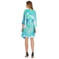 thumbnail image 4 of Bimba Printed Caftan Gown Maxi Robe Dress For Women Beachwear Short Swimsuit Cover Up, 4 of 7