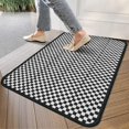thumbnail image 4 of Black and White Small Checkered Pattern Door Rugs,Washable Non Slip Door Mats Indoor,Decorative Door Mats,Entry Mat Indoor for Entrance,Bedroom,Kitchen,Bathroom,30"x17", 4 of 6