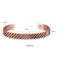thumbnail image 4 of Wollet 6.29'' Pure Copper Bracelets for Women, Copper Bangles with 3500 Gauss Magnets, Jewelry Gift for Ladies,CPB-0303Q, 4 of 8