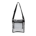 thumbnail image 1 of Bolso transparente de PVC, bolsa de almacenamiento cruzada en capas impermeable ajustable para viaje, 1 of 8