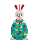 1PC Easter Game Pendants Funny Kids Game Gift Cartoon DIY Felt Rabbit Easter Egg Pendants Festival Easter Early Educational Game Pendants for Kids Playing