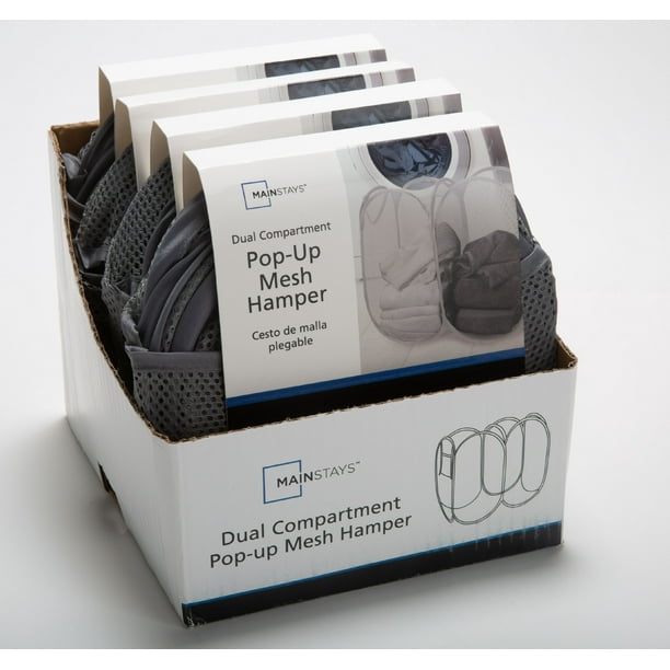 Mainstays Dual Popup Mesh Hamper (26x13x24.8")