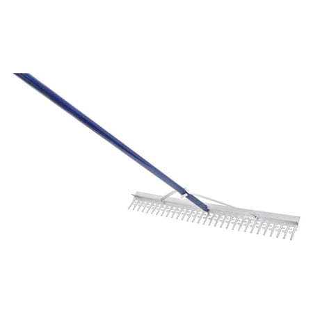 Grade Screening Rake for Beach and Lawn Care with 66" Handle,Silver