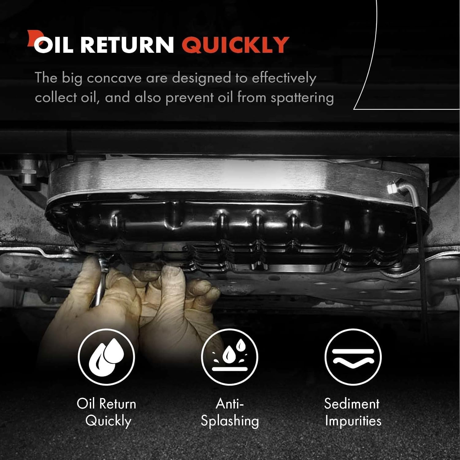 A-Premium Lower Engine Oil Pan Compatible with Suzuki Aerio 2002-2003 Esteem 1999-2002 with 18 Holes
