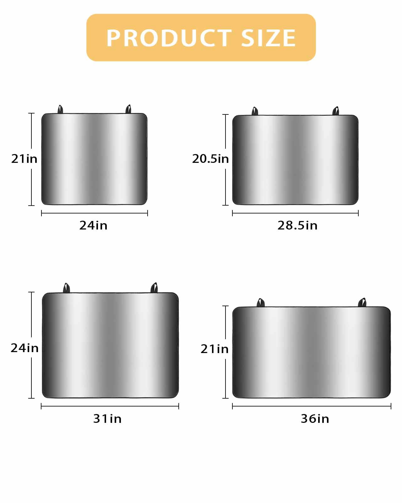 nqOlkjepod Large Induction Cooktop Protector Mat 36"x21", Ombre Black White Stove Top Covers for Electric Stove, Simple Abstract Striped Farmhouse Stove Burner Cover Mats, Glass Top Stove Cover