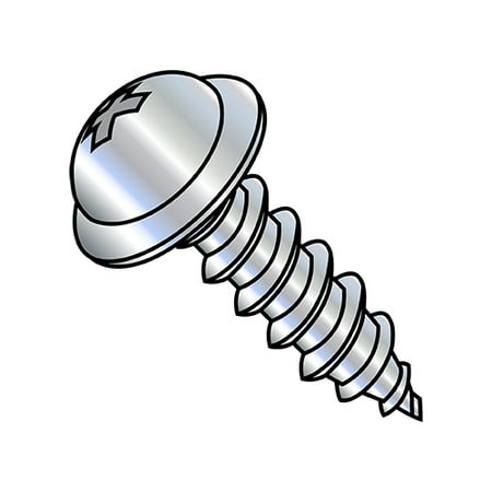 

10-12X5/8 Phillips Round Washer Self Tapping Screw Type A Fully Threaded Zinc (Pack Qty 7 000) BC-1010APRW