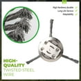 thumbnail image 6 of 2/1pcs Universal Steel Wire Trimmer Head for Weed Eater, String Trimmer Replacement Head Blade & Adapter Tool, 6 Inch Weed Wacker Attachments Heads for Gardening Lawnmower, 6 of 9