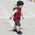 thumbnail image 5 of FRSASU Kids Pants ,Toddler Baby Boy Hooded Vest Tops+Shorts Pants 2Pcs Outfits Clothes Set, 5 of 9