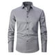 thumbnail image 1 of Blusa y camisa de manga larga con cuello vuelto Camisa de vestir de manga larga para hombre Camisa de vestir de manga larga de corte regular Casual con botones Blusa y camisa de manga larga lisa con c, 1 of 3