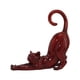 thumbnail image 1 of Figura de gato de resina, figura estirable, accesorios de decoración para el hogar, manualidades para fiestas. rojo, 1 of 9