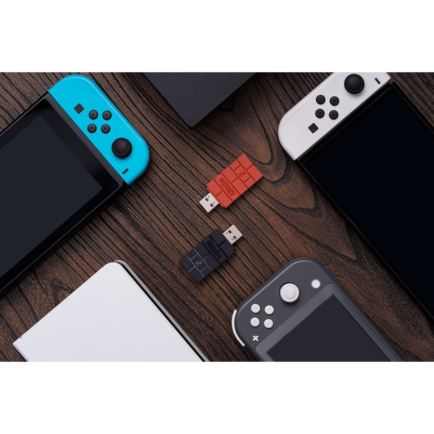 8BitDo USB  Wireless Bluetooth Adapter Receiver 2 Compatible with Nintendo Switch, PS5/PS4/PS3, Xbox, Joy-Con, Pro Controller, PC, Mac & Raspberry Pi.