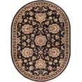 thumbnail image 3 of Traditional Area Rug (6'7'' x 9'6'' Oval) Border Black, Gold Living Room Easy to Clean, 3 of 5