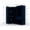 thumbnail image 3 of Manhattan Comfort Mulberry 2-Piece Wood Sectional Corner Wardrobe Closet in Blue, 3 of 10
