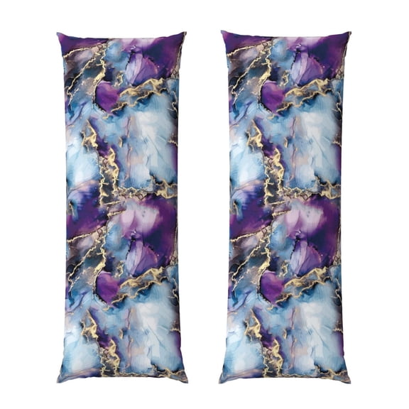 Picia Purple Marble Texture Body Pillow Cover - Super Soft Microfiber 20x54 Body Pillow Case - Envelope Closure, Wrinkle, Stain Resistant Body Pillow Cover,Elegant Bedding