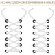 thumbnail image 3 of 10 pares de cordones blancos, cordones planos de 8 mm de ancho, resistentes a la rotura, de poliéster, longitud 120 cm, para zapatillas, calzado deportivo, senderismo, correr, blanco, 3 of 5