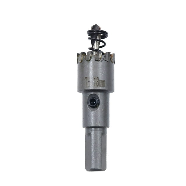 Eigraketly Taladro de escariado de puertas y ventanas resistente a la corrosión y resistente a la corrosión para abridor de orificios de acero Herramientas y ferretería 183010 aleación dura 18 mm