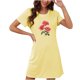 thumbnail image 1 of Camisón corto de talla grande para mujer, camisón de manga corta con estampado de pecho a la moda, camisón para mujer, 1 of 2